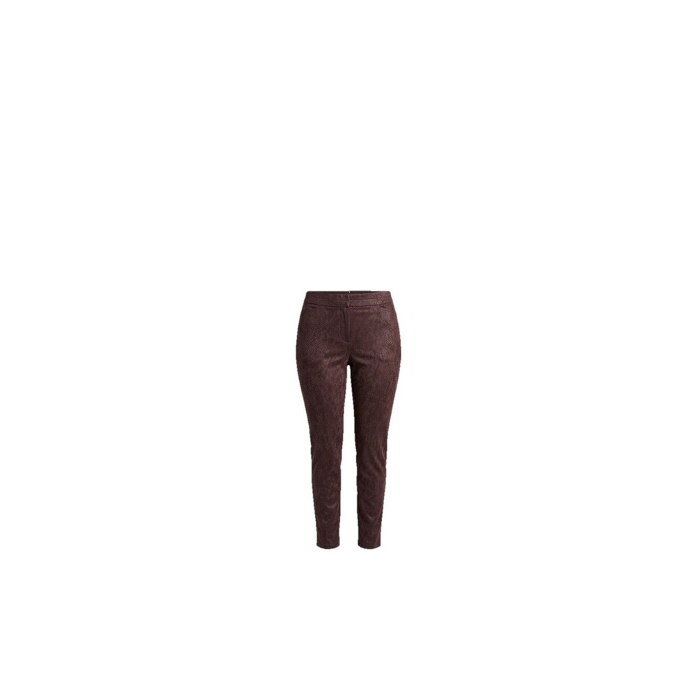 Chico’s Dress Pants Womens Size 3.5 (18 Tall) Brown Snakeskin Print career plus